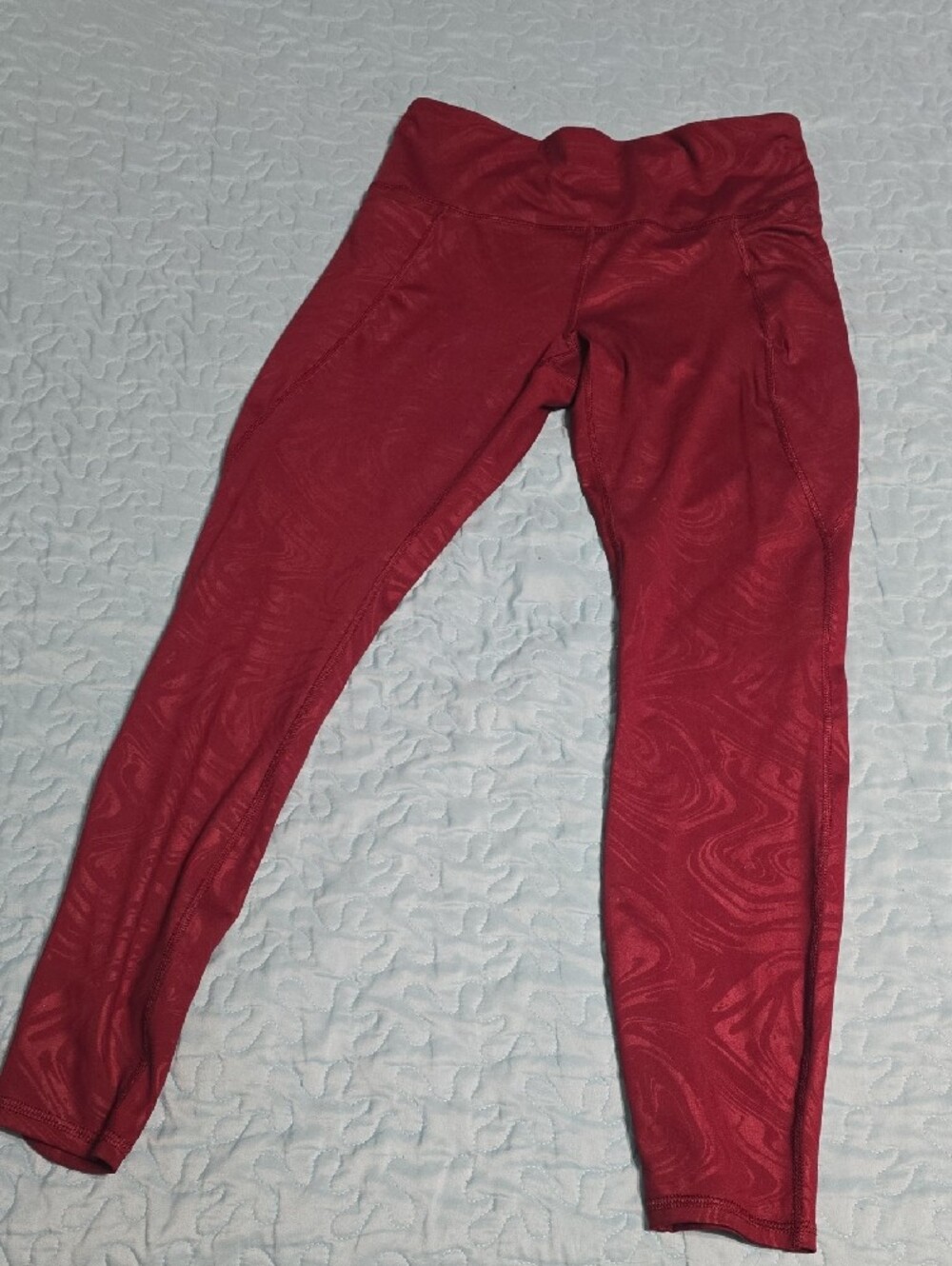 Avia Burgundy Yoga Pant with Black Racerback Crop With Built In Sport Bra - Picture 9 of 14